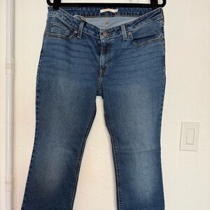 Levi's Blue Super Low Bootcut Straight Leg Jeans Classic Style